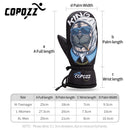 COPOZZ -30 ℃ Espesar Adulto Adolescente Profesional Snowboard Guantes de esquí A prueba de viento Invierno Cálido Guantes de nieve térmicos Esquí Moto de nieve