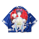 Bebovizi Japanischer Stil Kran Koi Kimono Tokyo Streetwear Haori Männer Frauen Strickjacke Japan Mädchen Robe Chinesischer Drache Anime Kleidung