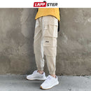 LAPPSTER Herren Japanische Streetwear Cargohose 2022 Overall Herren Taschen Hip Hop Jogger Hose Schwarz Mode Jogginghose 5XL