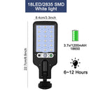 Luz Solar LED KSIJEH, lámpara Solar para exteriores, luz Solar alimentada por energía Solar, impermeable, Sensor de movimiento PIR, farola para decoración de jardín