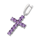 TOPGRILLZ Micro Paved Cross Full Bling Iced Out Ohrring Kubikzirkon Gold Silber Farbe Charm Ohrstecker Hip Hop Schmuck