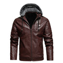 Eur/US Größe Mens Casual Faux Pelz Lederjacke Motorrad PU Mäntel Winter Oberbekleidung Männer Pelzkragen Jacken Männliche Marke Kleidung