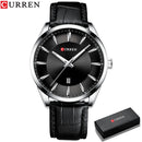 CURREN Quarzuhren für Herren Lederband Herren Armbanduhren Top Luxusmarke Business Herren Uhr 45mm Reloj Hombres