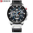 CURREN Fashion Chronograph Uhr Herren Lederuhr Casual Sportuhren für Herren Quarz Armbanduhr Relogio Masculino