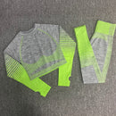 Yoga-Anzüge Frauen Yoga-Set Fitness-Kleidung Damen Sport Fitness-Anzug Laufende Kleidung Yoga-Oberteil Yoga-Leggings Frauen Nahtloses Fitnessstudio-Set