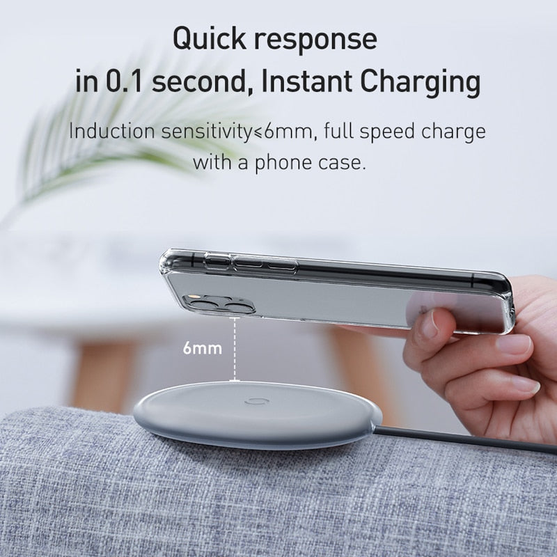 Baseus 15W Qi Wireless Charger für iPhone 11 Pro 8 Plus Induction Fast Wireless Charging Pad für Airpods Pro Samsung Xiaomi mi 9