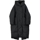 Abrigo de plumón de pato cálido de gran tamaño para invierno de S-7XL, chaqueta cálida de plumón x largo para mujer, Parkas gruesas y cálidas con capucha estilo capullo F192