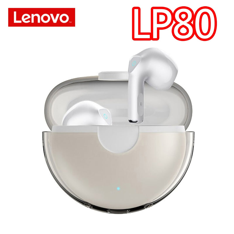 Lenovo LP40 LP6 LP12 LP50 LP60 LP80 Wireless Headphones TWS Earphones Bluetooth Dual Stereo Sports Headset Handfree Bass Earbuds