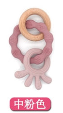 1 STÜCK Silikon Beißring Baby Ruder Form Holz Beißring Kind Geschenk Lebensmittelqualität Silikon Kinderwaren Kind Kinderkrankheiten Spielzeug