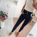 Pencil Jeans Damen Vintage Hohe Taille Röhrenjeans Jeans Stretch Jeans Boyfriend Mom Jeans Schwarz Grau