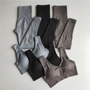 2-teiliges Set für Frauen, nahtlos, Yoga-Set, Fitness-Kleidung, hohe Taille, Leggings + Sport-BH, Fitnessstudio, Trainingskleidung, Frau, Jogging, Sportbekleidung