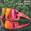 ACEXPNM Polarisierte Mountainbike Fahrradbrille Outdoor Sports Fahrradbrille UV400 4 Linsen Fahrradbrille Herren Damen Sonnenbrille