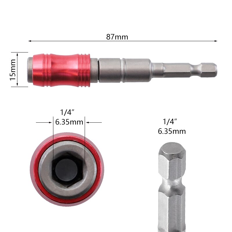 1/4&#39;&#39; Hex Shank Magnetic Screwdriver Bit Holder Extension Bar 20 Degree Angle Adjustable Direction for Screwdriver Extension