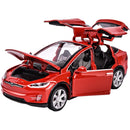1:32 Tesla MODELL X Legierungs-Auto-Modell Diecasts u. Spielzeug-Fahrzeuge Spielzeug-Autos Freies Verschiffen-Kind spielt für Kinder Weihnachtsgeschenke Jungen-Spielzeug