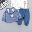 3-teiliges Baby-Kleidungsset für Kleinkinder mit Reißverschluss, Jacke + T-Shirt + Jeans, Kinderkostüm, Kinderkleidung