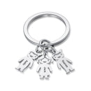 JewelOra Personalisierter Name Edelstahl Kinder Charm Schlüsselanhänger Personalisierte Gravur Junge/Mädchen Charms für Damen Damen