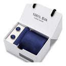 Joy Alice Hochzeit Männer Krawatten Geschenkbox Verpackung Männer Marke Luxus Krawatte Einstecktuch Seidenkrawatte Set Manschettenknöpfe Taschentuch
