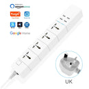WIFI Smart Power Strip Universal Funktioniert mit Alexa Googlehome Multi Plug Four Takes 6AC Socket 4 USB Voice Control UK/EU/US/AU