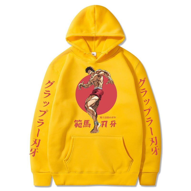 Anime Funny Baki Hanma Hoodie Sweatshirt Pullover Streetswear Long Sleeve Hoodie Unisex Clothes