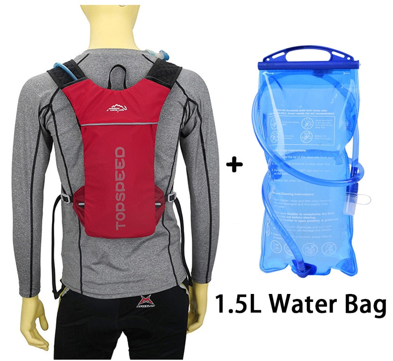 Ultraleichte Lauftasche Hydration Radfahren Rucksack Damen Herren Outdoor Jogging Sport Weste 1.5L Wasserblase