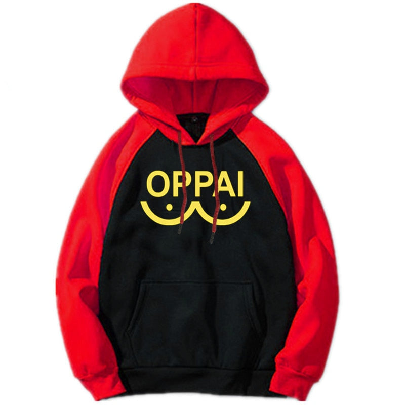 Nuevo Anime One Punch man Saitama Oppai Sudadera con capucha mujeres hombres sudadera con capucha Cosplay disfraz nuevo empalme Hip Hop Pullover 2020