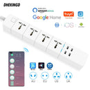 WIFI Smart Power Strip Universal Funktioniert mit Alexa Googlehome Multi Plug Four Takes 6AC Socket 4 USB Voice Control UK/EU/US/AU