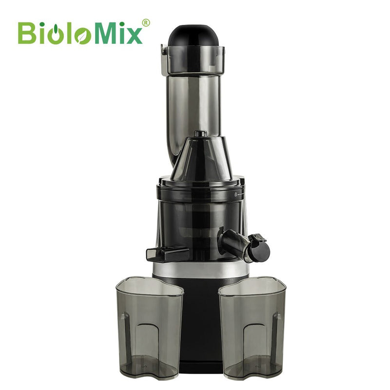 BioloMix Wide Chute Slow Masticating Juicer, BPA FREE Cold Press Juice Blender for High Nutrient Fruit and Vegetable Juice