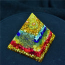 AURAREIKI Orgon Pyramid 7 Chakra Zadkiel Energy Crystal Eliminates Negative Energy LapisTourmaline Orgonite Ornament Crafts