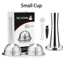 ICAfilasEspresso-Kapseln Wiederverwendbare Nespresso Vertuoline &amp; Vertuo Edelstahl (G2) nachfüllbare Kapsel wiederverwendbarer Filter ods