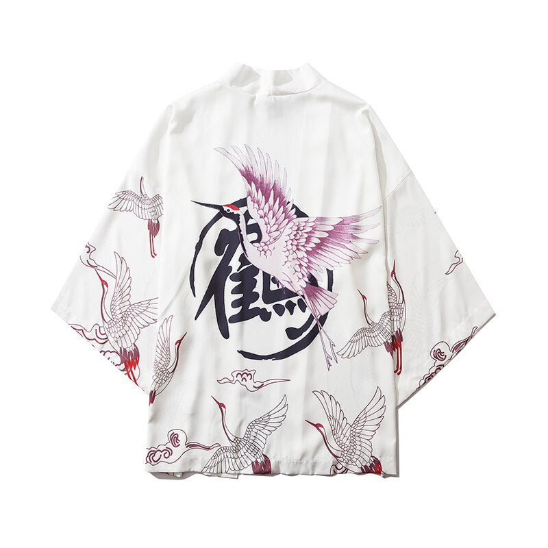 Bebovizi Japan Style Kleidung Herren Sommer Streetwear Cat Print Kimono Cardigan Mandarin Robe Herren Unisex Japanese Trend Kimonos