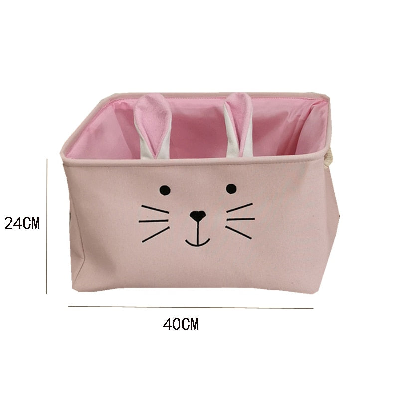 Sundries Storage Barrels High Capacity Pink Cat Dinosaur Foldable Toy Storage Box Home Organizer Dirty Laundry Basket