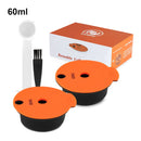 ICafilas180/60ml Refillable Espresso Coffee Maker Capsules for BOSCH Machine Tassimo Reusable Filter Coffee Pod Eco-Friendly
