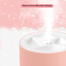 Humidificador de montaña de nieve blanca, 500ML, difusor ultrasónico de aire con USB, Humidificador de aromaterapia con luz relajante, difusor para el hogar