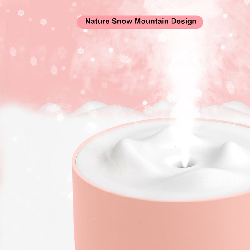 White Snow Mountain Luftbefeuchter 500ML Ultraschall USB Aroma Air Diffusor Beruhigendes Licht Aromatherapie Humidificador Home Diffusor