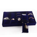 Armband-Tablett 4 Gitter Schmuck-Display-Box Schmuck-Kissen-Display Requisite Uhren Armband-Schaukasten Uhren-Tablett