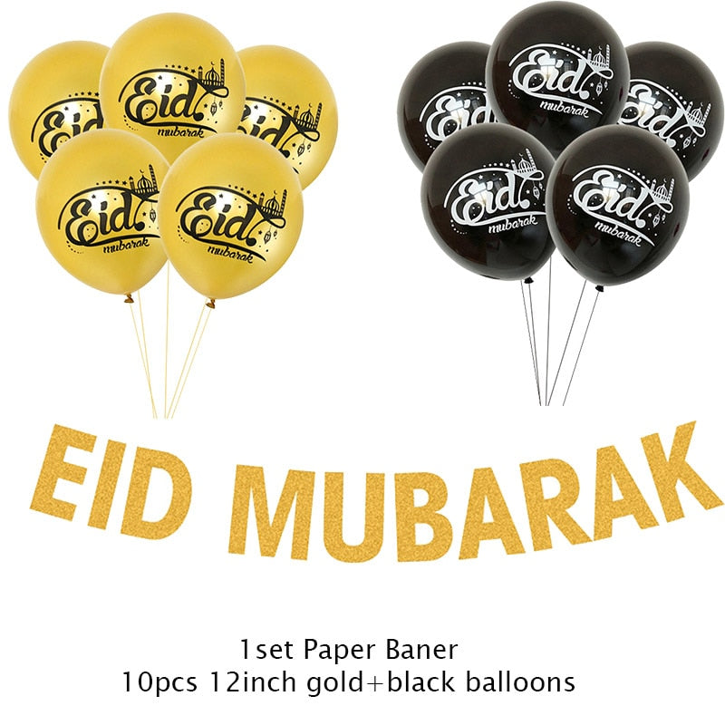 Decoración de Ramadán eid mubarak, vajilla desechable, taza y plato de papel, fiesta musulmana islámica, Eid al-fitr, suministros de Ramadán Mubarak