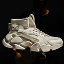 2022 Herbst Neue High-top Beige Herren Turnschuhe Chunky Herrenschuhe Erhöhen Mode Lässig Plus Größe Zapatillas Dämpfung Tennisschuhe