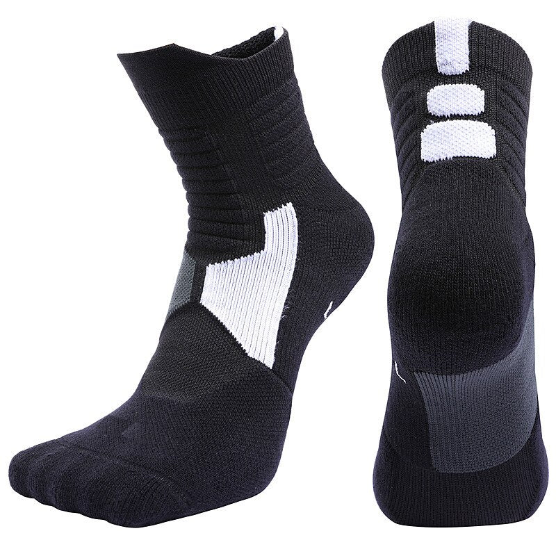 Calcetines de baloncesto de élite para deportes al aire libre para hombre de alta calidad, calcetines de ciclismo para hombre, calcetines de compresión, calcetines de algodón con parte inferior de toalla para hombre