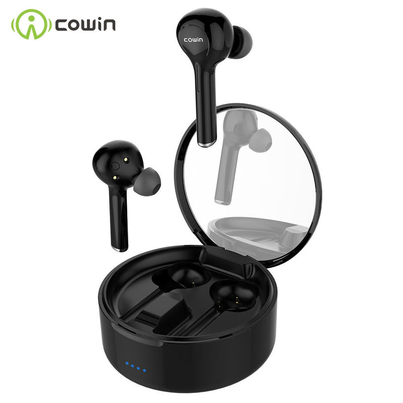 cowin KY03 Drahtloser Kopfhörer Bluetooth 5.0 Kopfhörer TWS Earbuds Sport wasserdichte Kopfhörer mit Ladekoffer Pumping Bass