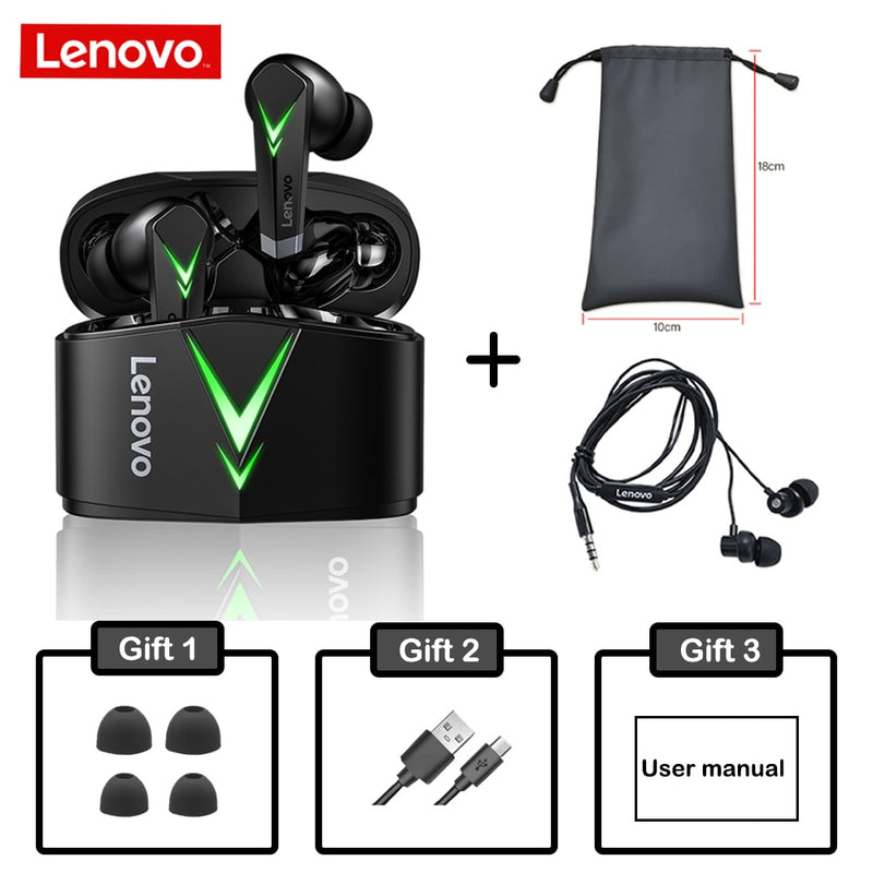 Lenovo LP6 TWS Gaming Earphones Wireless Headphones Bluetooth5.0 Sports Waterproof Headset In-Ear Low Latency /Android iOS