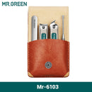 MR.GREEN Tragbares Maniküre-Set Pediküre-Set Edelstahl Nagelknipser Werkzeug Reisepflegekoffer Geschenkbox Nagelscheren-Set