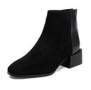 JIANBUDAN Herbst Winter Wildleder Casual Chelsea Stiefel Damenmode Neue Stiefeletten Winter Plüsch warme Damen Stiefel Größe 34-40