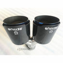 Bonfaser Gegrillter Bule Edelstahl Universal DUAL Automobile Remus Auspuffrohr Schalldämpfer Autozubehör Modifikationstipp