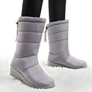 Winterstiefel Damen Mitte der Wade Wasserdichte Schneestiefel Warme Pelz Damenstiefel Winterschuhe Damenschuhe Chaussures