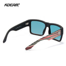 KDEAM Square Polarized Sonnenbrille Herren Soft Matte Frame Tank Scharnier Sonnenbrille Fahren Exklusives Design oculos de sol