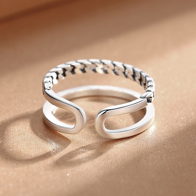 NEHZY S925 anillo de sello de alta calidad hueco mujer joyería de moda anillo ajustable Retro tailandés plata negro gran oferta
