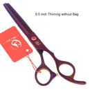 7.0 Inch Big Professional Hairdressing Cutting Scissors 6.5 Inch Thinning Shears Salon Barbers JP440C Blue Hair Tesouras A0132A