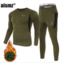 Aismz Thermo-Unterwäsche-Sets für Herren, schnell trocknend, antimikrobiell, Stretch, Thermo-Kompressions-Fleece, Schweiß, Fitness, warme lange Unterhosen
