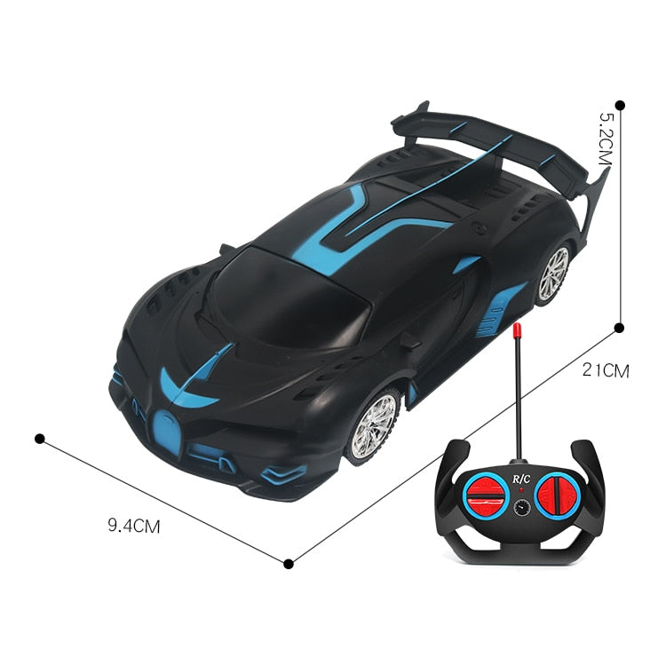 1:18 Rc Car 4wd MODE2 ruedas eléctricas de plástico para niños juguetes educativos juguetes de coche de Control remoto para niños