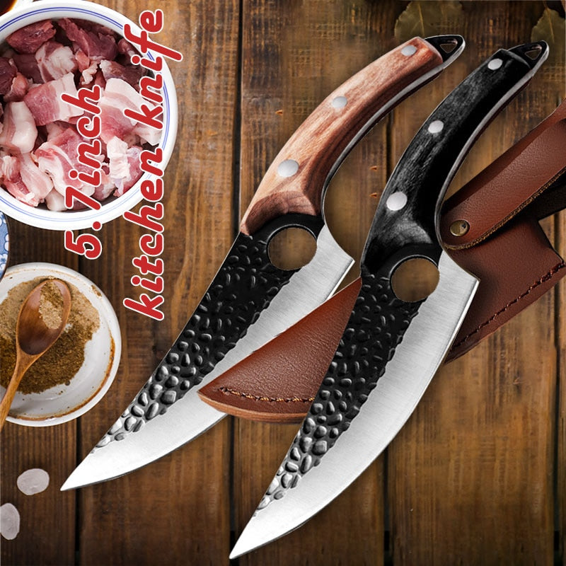 Cuchillo de cocina afilado, cuchillos para deshuesar, cuchillo de Chef para carne con funda, herramienta de cocina